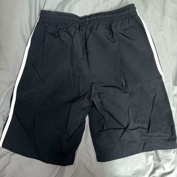 Men's Nylon Adidas Shorts - Black - White - US M - Picture 4 of 5